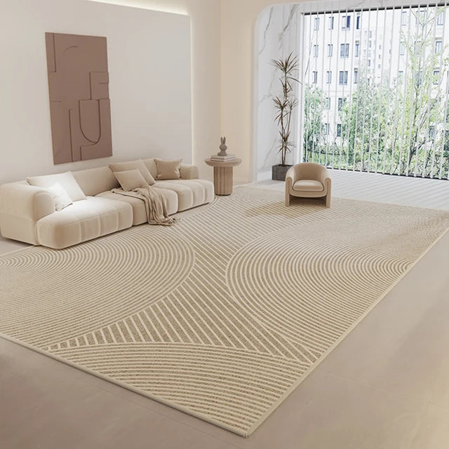 Premium Striped Clean Rug Carpet Soft Large Area Living Room Bedroom