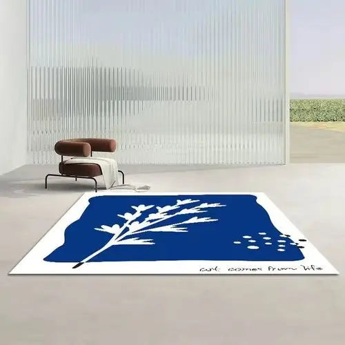 Modern Blue White Large Area Rug Living Room Home Decoration