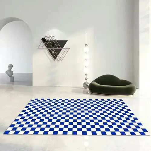 Modern Blue White Large Area Rug Living Room Home Decoration