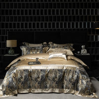 Thumbnail for Italian Classic Luxury Jacquard Egyptian Cotton 1000TC Embroidered Bedding Set