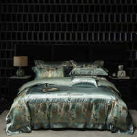 Thumbnail for Italian Classic Luxury Jacquard Egyptian Cotton 1000TC Embroidered Bedding Set