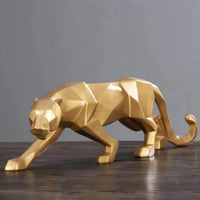 Thumbnail for Black Gold Panther Leopard Abstract Geometric Resin Crafts Sculptures and Statues