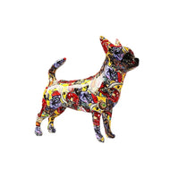 Thumbnail for Modern Painted Graffiti Chihuahua Dog Sculptures and Statues Decorations Resin Crafts