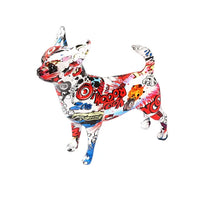 Thumbnail for Modern Painted Graffiti Chihuahua Dog Sculptures and Statues Decorations Resin Crafts