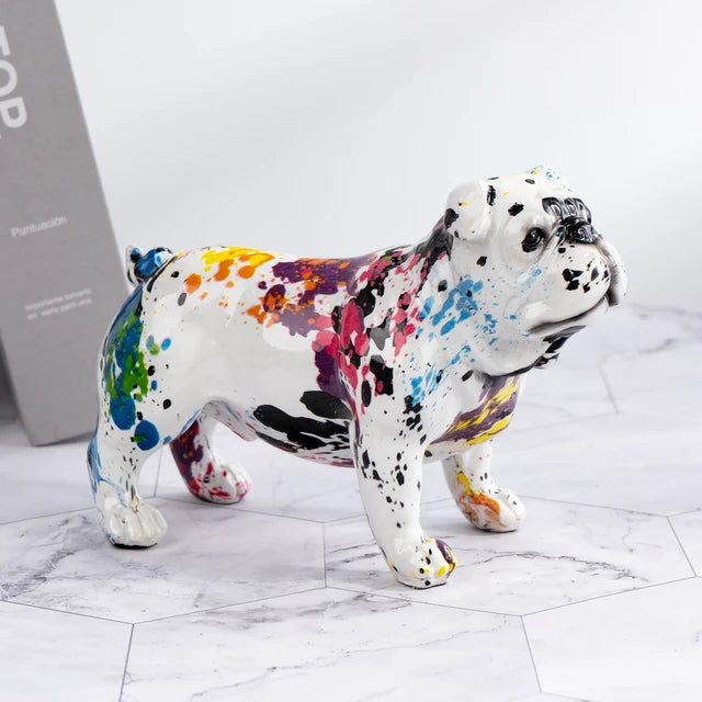 Beauty Graffiti Modern English Bulldog Sculptures and Statues Office Ornaments Crafts
