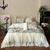 Thumbnail for Nature Leaves Print French Princess Lyocell Cotton Skin-friendly Bedding Set