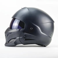 Thumbnail for Retro Glossy Black DOT Approved Full Face Racing Motocross Motorcycle Helmets