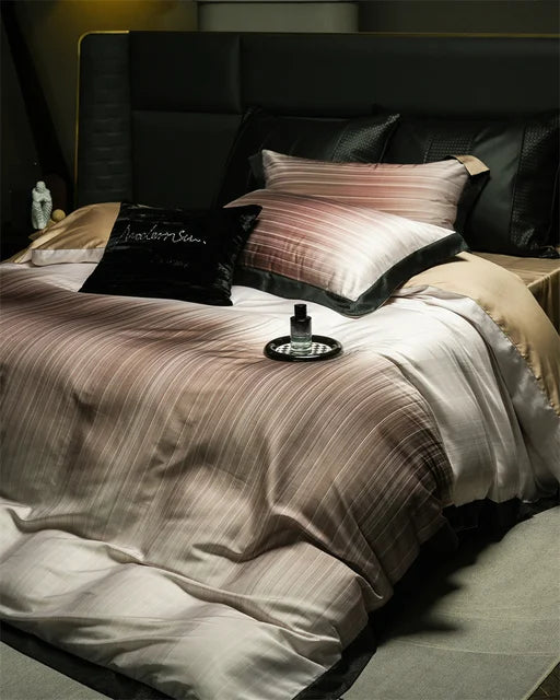 Luxury Modern American European Lyocell Cotton Silky Bedding Set