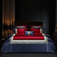 Thumbnail for Red Wine European Luxury Palace Wedding, Egyptian Cotton 1000TC Bedding Set