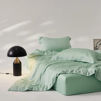 Thumbnail for Gray Black Premium Soft Silky Skin-friendly Lyocell Eucalyptus Fiber Bedding Set