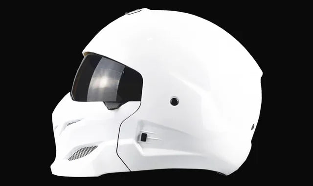 Retro Glossy Black DOT Approved Full Face Racing Motocross Motorcycle Helmets