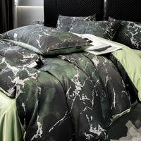 Thumbnail for Modern Black and White Marble Pattern Duvet Cover Set