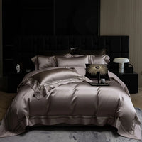 Thumbnail for Modern White 1000TC Egyptian Cotton Bedding Set Ensemble with Lace Details