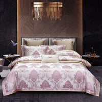 Thumbnail for Luxury Purple Gold Jacquard European Egyptian Cotton 1000TC Bedding Set