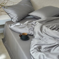 Thumbnail for Green Gray Soft Silky Skin-friendly Lyocell Eucalyptus Fiber Bedding Set