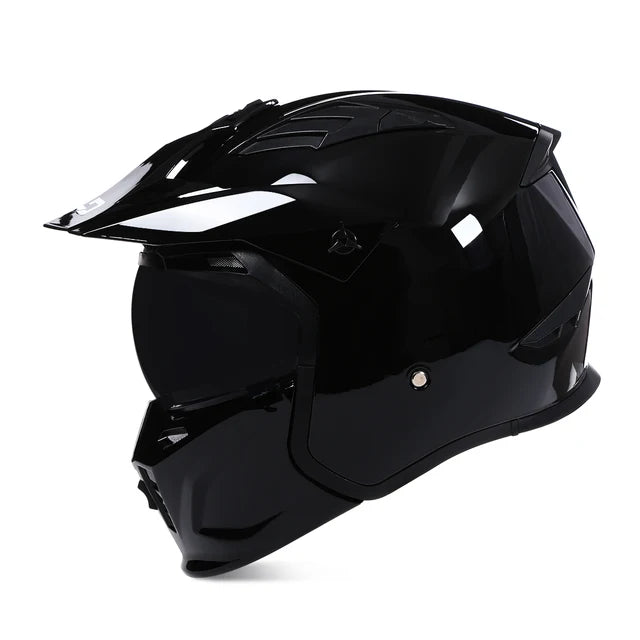 Black Full Face Motorcycle Helmets Four Seasons Rally