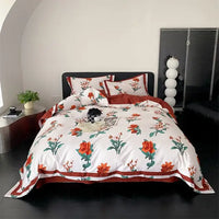Thumbnail for Premium Flower European Digital Printing Egyptian Cotton 1000TC Bedding Set