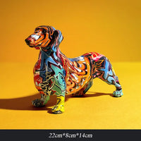 Thumbnail for Modern Painted Dachshund Dog Decoration Office Decor Sculptures and Statues