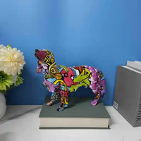 Thumbnail for Modern Graffiti Painted Dachshund Dog Office Decoration Craft Sculptures and Statues