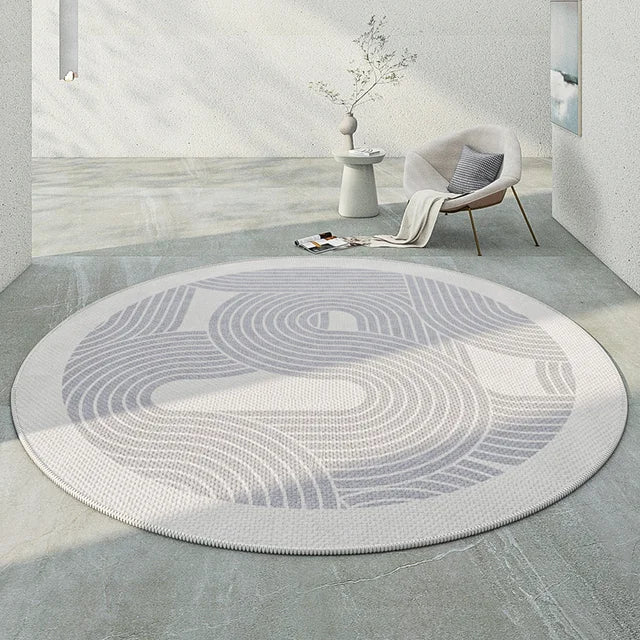 Japanese Round Rugs for Bedroom Mat Home Washable Lounge Rug
