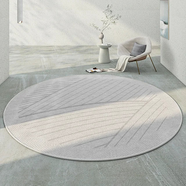 Japanese Round Rugs for Bedroom Mat Home Washable Lounge Rug