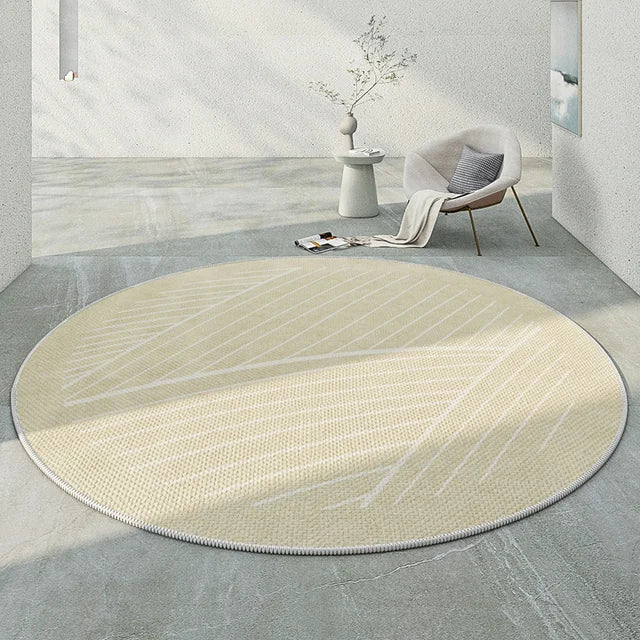 Japanese Round Rugs for Bedroom Mat Home Washable Lounge Rug