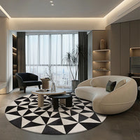 Thumbnail for Modern Luxury Plush Round Carpet Rug Living Room Decoration Non-slip Soft