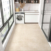 Thumbnail for Modern Minimal White Black Mat Rug Large Area Non-slip Living Room