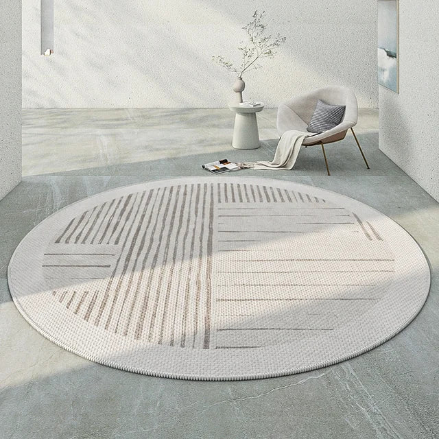 Japanese Round Rugs for Bedroom Mat Home Washable Lounge Rug