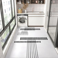 Thumbnail for Modern Minimal White Black Mat Rug Large Area Non-slip Living Room