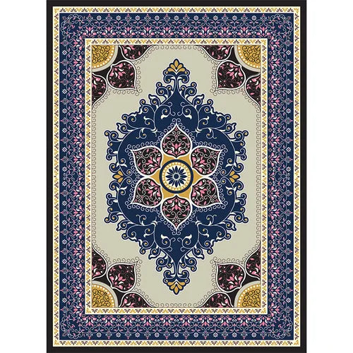 American Retro Bedside Rugs for Bedroom Non-Slip Mat Washable for Lounge