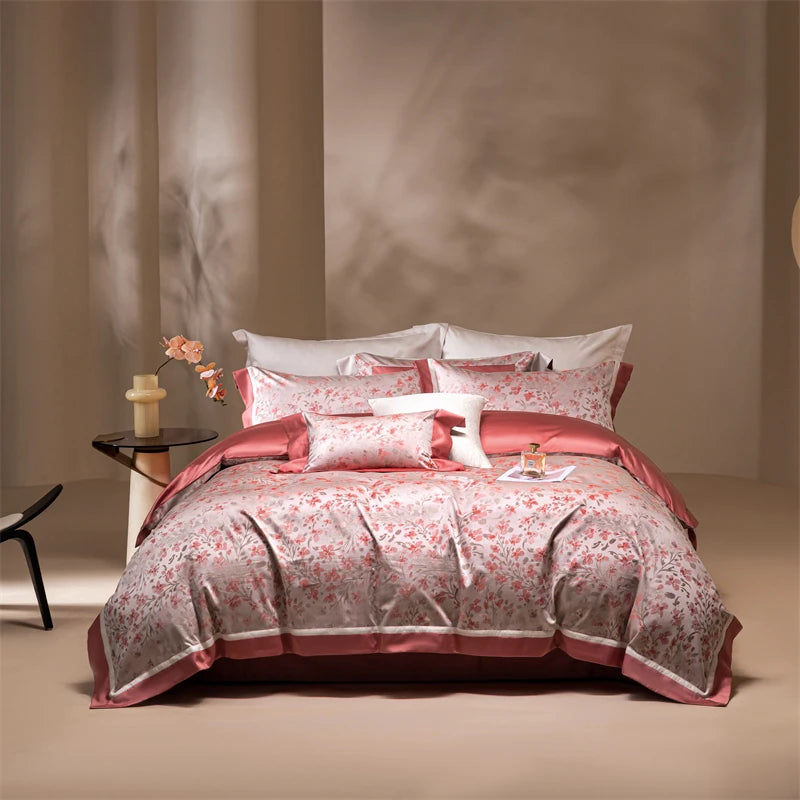 American Vintage Baroque Soft Silky Jacquard Egyptian Cotton 1000TC Bedding Set