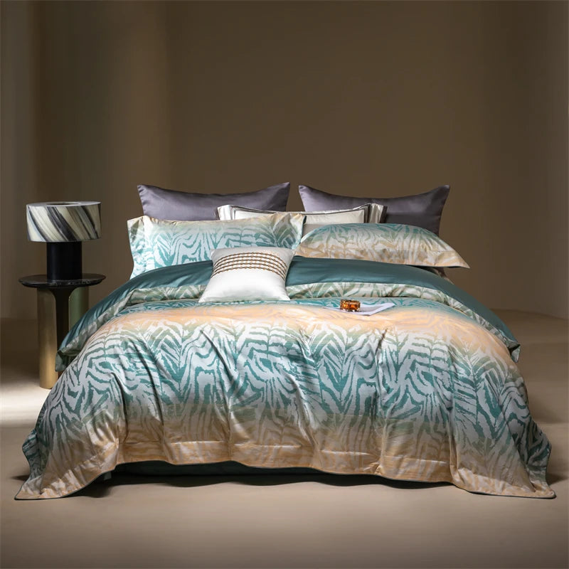 American Vintage Baroque Soft Silky Jacquard Egyptian Cotton 1000TC Bedding Set