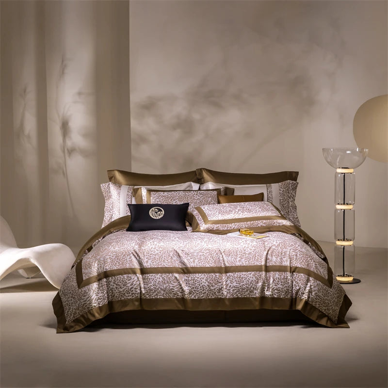 American Vintage Baroque Soft Silky Jacquard Egyptian Cotton 1000TC Bedding Set