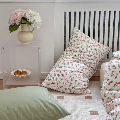 Vintage Flower Pattern Sweet Girls Duvet Cover Set ,100% Cotton Bedding Set