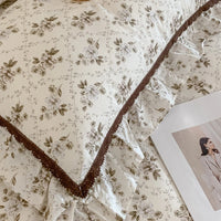 Thumbnail for Vintage French Small Floral Cotton Korean Girls Ruffles Bedding Set