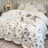 Thumbnail for Luxury Garden Dream Butterfly Girl Child Duvet Cover Set, 100% Egyptian Cotton Bedding Set