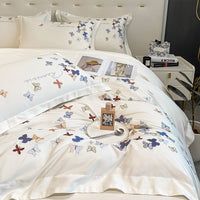 Thumbnail for Luxury Garden Dream Butterfly Girl Child Duvet Cover Set, 100% Egyptian Cotton Bedding Set