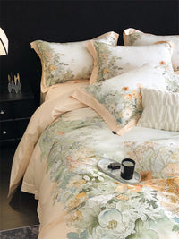 Thumbnail for Premium Chic Flower Print 1000TC Lyocell Cotton High Quality Silky Duvet Cover Bedding Set