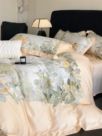 Thumbnail for Premium Chic Flower Print 1000TC Lyocell Cotton High Quality Silky Duvet Cover Bedding Set