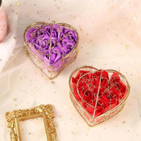 Thumbnail for White Red Rose Soap Flower Heart Decoration Valentine's Day Gift Wedding Artificial Flora