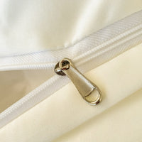 Thumbnail for White Rose Baroque Flowers Embroidered Wedding Duvet Cover, Cotton Bedding Set