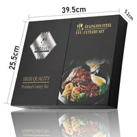 Thumbnail for Black Handle Golden Stainless Steel 24Pcs Cutlery Set Kitchen Dinnerware Gift
