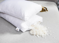 Thumbnail for Brown Burgundy Pink Filler Goose Down Pillows 2 Pcs for Bedding set