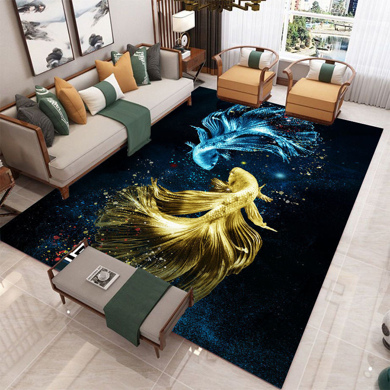 Deer Butterfly Gold European Carpet Living Room Rugs Decor