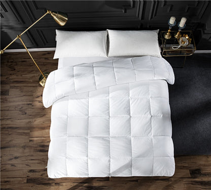 White Premium Grade Hotel Comforter Plush Microfiber Fill Soft