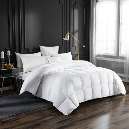 White Premium Grade Hotel Comforter Plush Microfiber Fill Soft