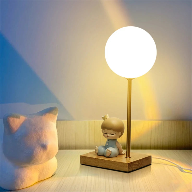 Kids Girls Astronaut Moon Lighting LED Bedroom Bedside Romantic lamp