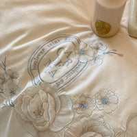 Thumbnail for Premium Flower Autumn Europe French Romantic Ruffle Duvet Cover, 100% Cotton Brushed Bedding Set