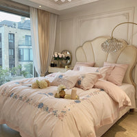 Thumbnail for Pink Rose Christian European Premium Duvet Cover Set, 1000TC Egyptian Cotton Bedding Set